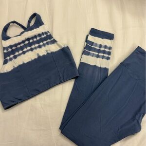 Blue matching Aerie set - tank and leggings